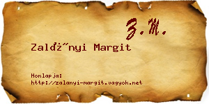 Zalányi Margit névjegykártya