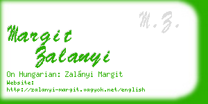 margit zalanyi business card